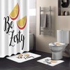 Zesty Lemon Fruits Shower Curtain Sets for Restroom