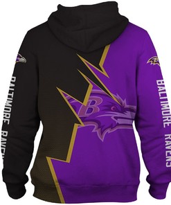 Zigzag Graphic All Over Print Baltimore Ravens Hoodie Zip Hoodie Gift For Fans