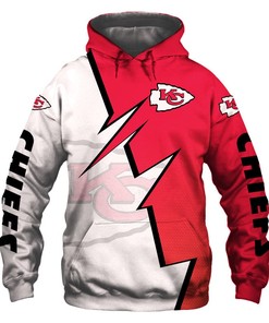 Zigzag Graphic All Over Print Kansas City Chiefs 3D Zip Hoodie Gift For Fans