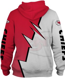 Zigzag Graphic All Over Print Kansas City Chiefs 3D Zip Hoodie Gift For Fans