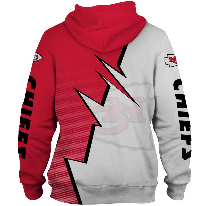 Zigzag Graphic All Over Print Kansas City Chiefs 3D Zip Hoodie Gift For Fans