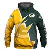 Zigzag Graphic Green Bay Packers Hoodie With All Over Print, Ideal Gift For Fans