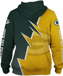 Zigzag Graphic Green Bay Packers Hoodie With All Over Print, Ideal Gift For Fans