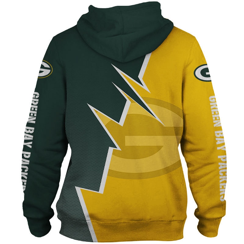 Zigzag Graphic Green Bay Packers Hoodie With All Over Print, Ideal Gift For Fans