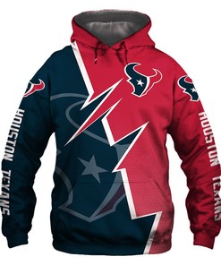 Zigzag Graphic Houston Texans Hoodie With All Over Print, Ideal Gift For Fans