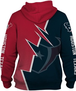 Zigzag Graphic Houston Texans Hoodie With All Over Print, Ideal Gift For Fans