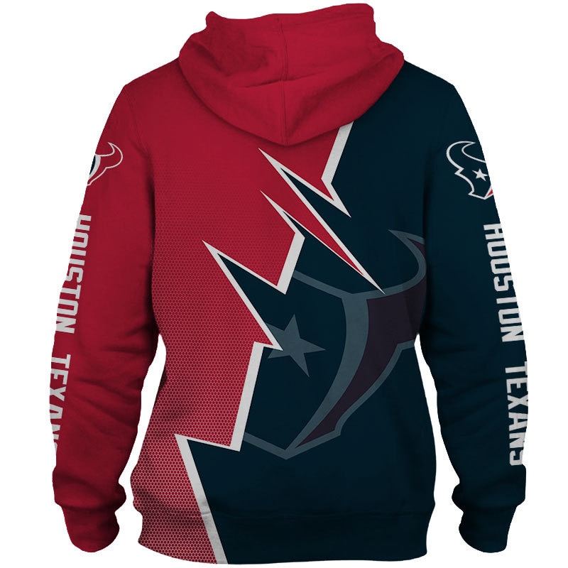 Zigzag Graphic Houston Texans Hoodie With All Over Print, Ideal Gift For Fans