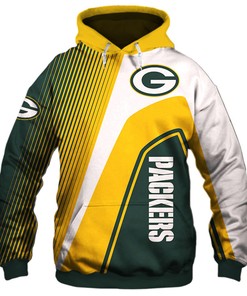Zip Hoodie All Over Print Pullover For Nfl Fans Of Green Bay Packers