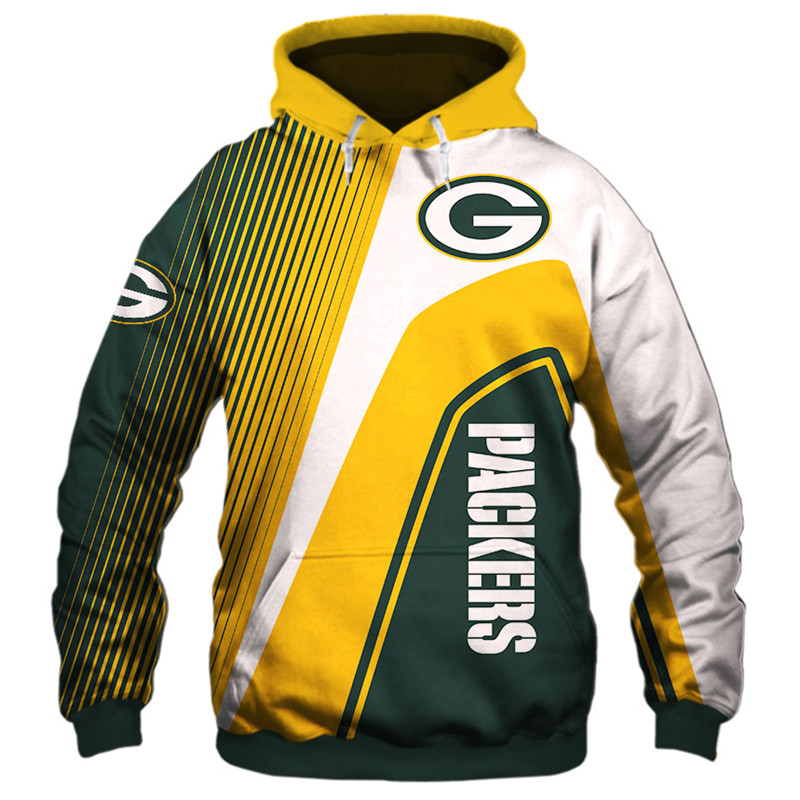 Zip Hoodie All Over Print Pullover For Nfl Fans Of Green Bay Packers
