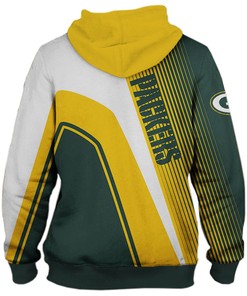 Zip Hoodie All Over Print Pullover For Nfl Fans Of Green Bay Packers