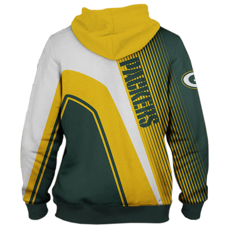Zip Hoodie All Over Print Pullover For Nfl Fans Of Green Bay Packers