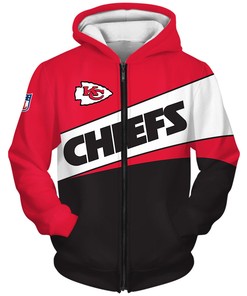 Zip-Up In Style With This All Over Print Kansas City Chiefs 3D Hoodie
