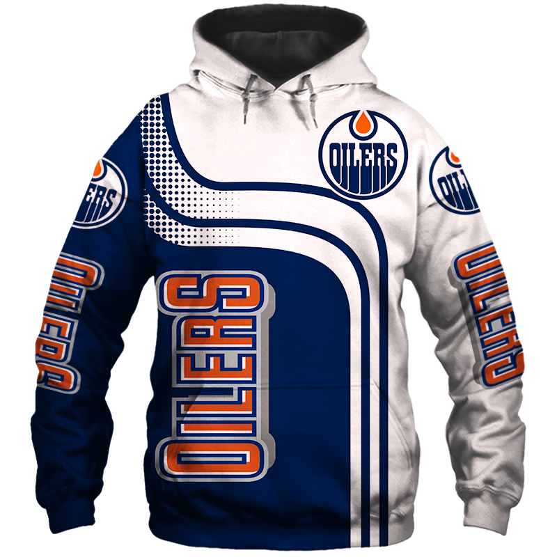Zipper Hoodie All Over Print Pullover For Fans Of Edmonton Oilers