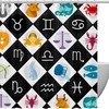 Zodiac Astrology Horoscope Constellation Stars Printed Shower Curtain