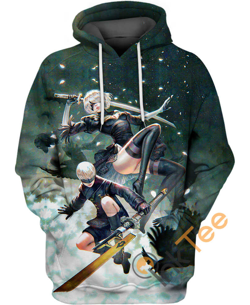 2B All Over Print Hoodie - Nier Automata