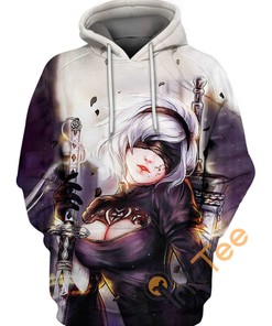 2B Blindfold 3D Hoodie - Nier Automata