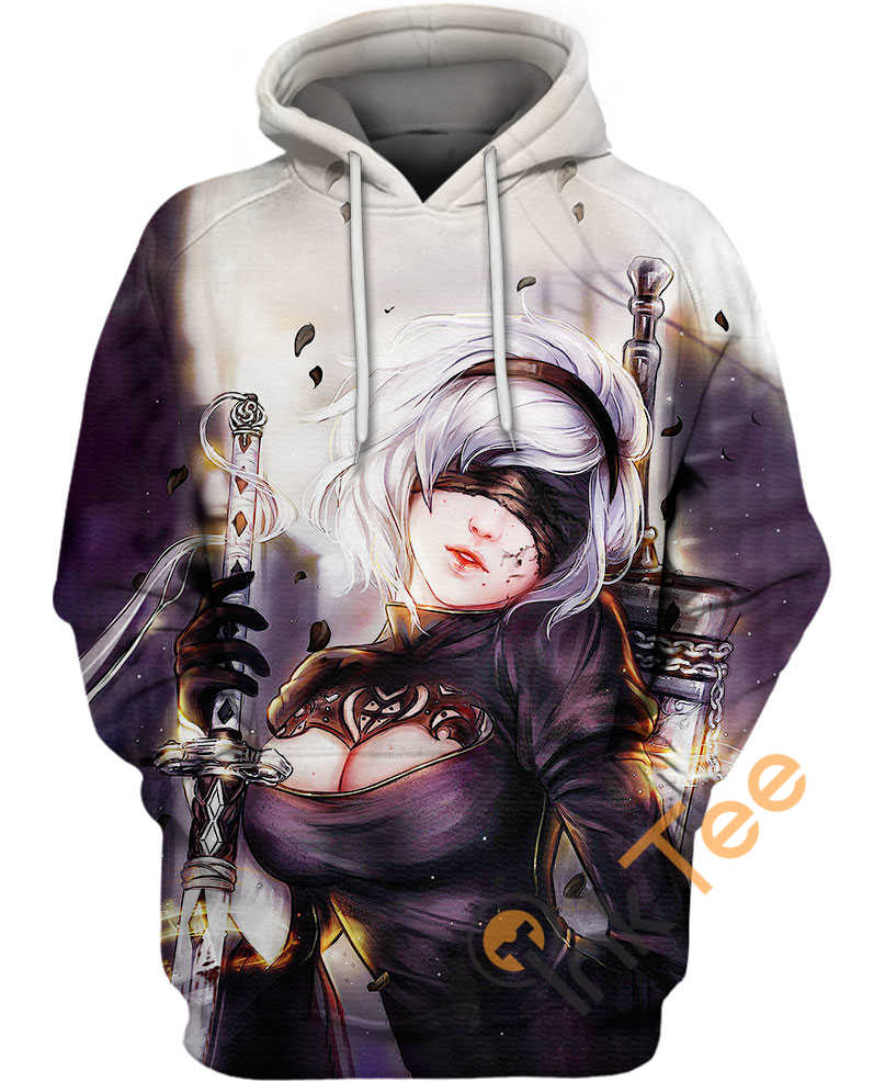 2B Blindfold 3D Hoodie - Nier Automata