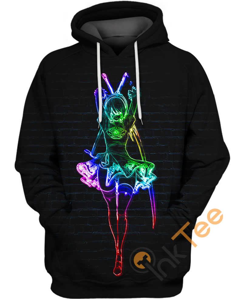 2B Lamp Print 3D Hoodie - Nier Automata