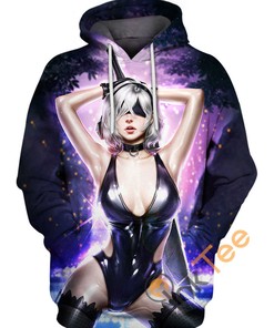 2B Latex Swimsuit All Over Print 3D Hoodie - Nier Automata