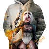 2B Warrior Print Hoodie - Nier Automata