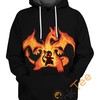 3D Charmander And Charizard Fire Breath Hoodie