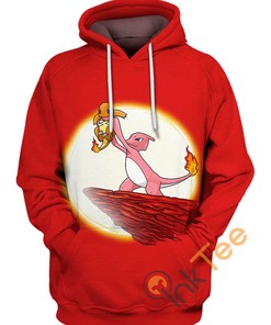 3D Charmander And Charmeleon Evolution Hoodie