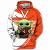 3D Hoodies For Men Graphic - Baby Yoda Hug Ball Virginia Cavaliers 3D Hoodie - Father'S Day Gift Idea