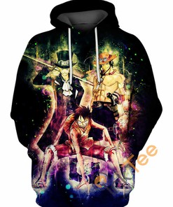Ace Sabo Luffy All Over Print 3D Hoodie