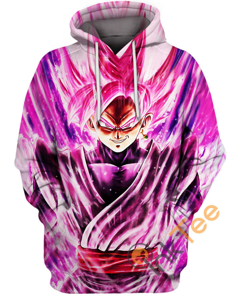 Add A Touch Of Romance With Son Goku Pink Rose 3D Hoodie For Dragon Ball Fans