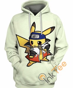 Adorable And Cool Naruto Pikachu Hoodie 3D