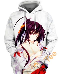 Akeno Himejima Ahegao 3D All-Over Print Hoodie, All Over Print Hoodies For Women