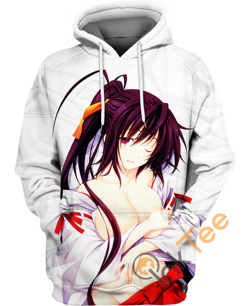 Akeno Himejima Ahegao 3D All-Over Print Hoodie, All Over Print Hoodies For Women