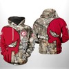 Alabama Crimson Camo Veteran Hunting 3D Printed Hoodie