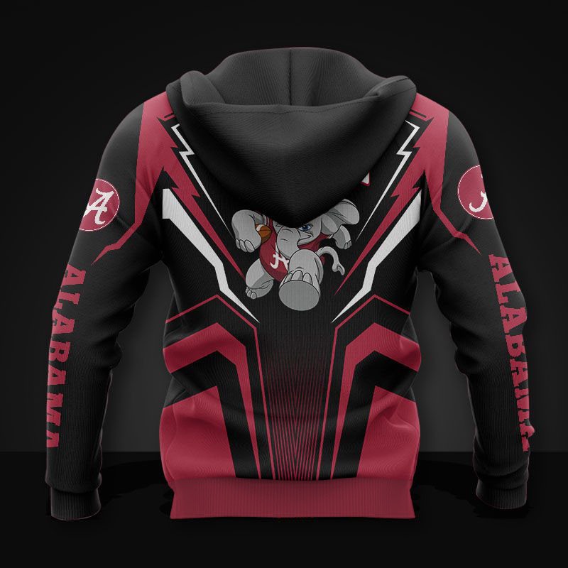 Alabama Crimson Tide 3D Zip Hoodie - Long Sleeve Gift For Champions