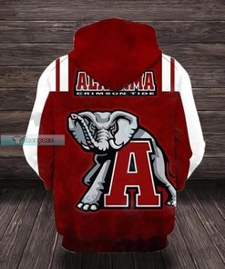 Alabama Crimson Tide Elephant Letter Pattern All Over Print 3D Hoodie For Fans