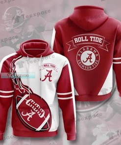 Alabama Crimson Tide Flame Rugby Ball 3D Hoodie - Perfect Gift For Fans