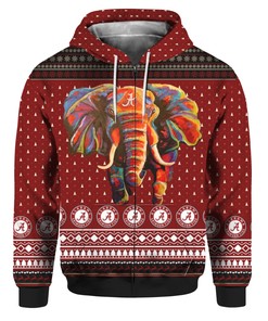 Alabama Crimson Tide Football Christmas 3D Hoodie Ugly Sweater