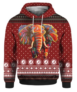 Alabama Crimson Tide Football Christmas 3D Hoodie Ugly Sweater