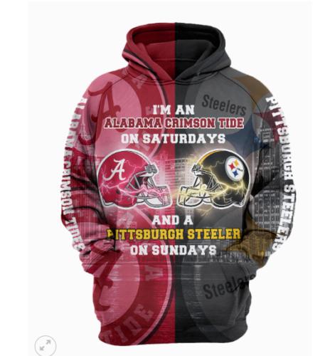 Alabama Crimson Tide Hoodie 3D Over Printed Hoodie - Unisex Apparel