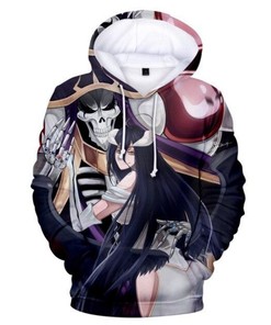 Albedo And Ainz Ooal Gown Overlord Custom All Over Print 3D Zip-Up Hoodie Custom All Over Print Hoodie