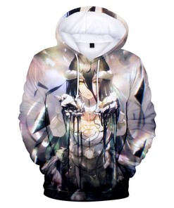 Albedo Overlord 3D Zip-Up Hoodie With Custom Print, Custom All Over Print Hoodie