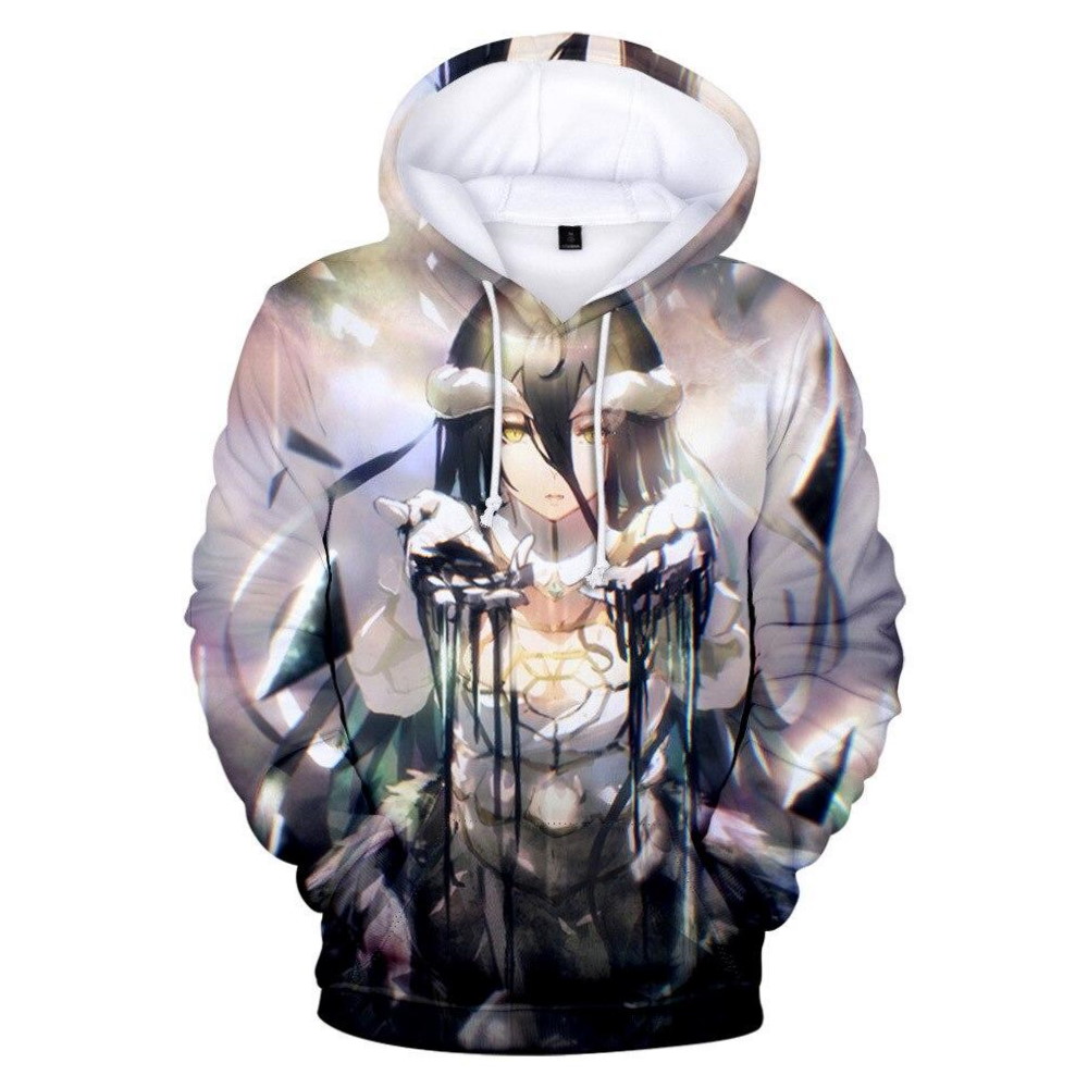 Albedo Overlord 3D Zip-Up Hoodie With Custom Print, Custom All Over Print Hoodie