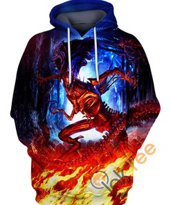 Alien Queen 3D All Over Print Hoodie With Custom Print, Custom All Over Print Hoodie