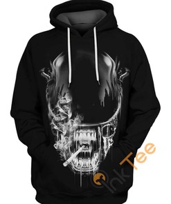 Alien Smoking 3D Graphic All Over Print Hoodie, 3D Graphic Hoodies