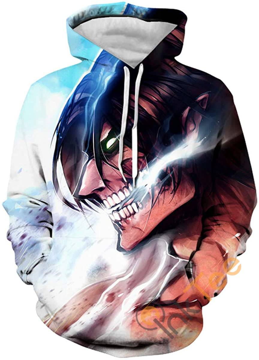 All Over Print 3D Hoodie- Attack On Titan Sport Style With Front Pocket