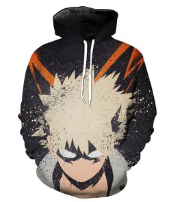 All Over Print 3D Hoodie - My Hero Academia Bakugo Hoodie With Logo And Slogan