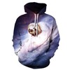 All Over Print 3D Hoodie With Astronaut Sloth In Galaxy Space Scene