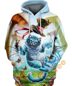 All Over Print Cheshire Cat Hoodie 3D