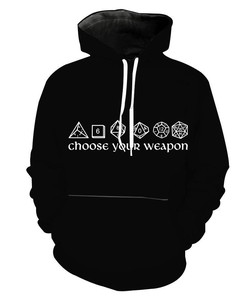 All Over Print Choose Your Weapon Dice D&D Weapon Dice Hoodie 3D