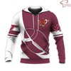 All Over Print Hoodies For Women - Ncaa Virginia Tech Hokies Maroon White 3D Hoodie Printful